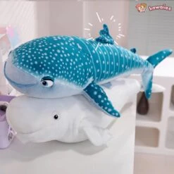 White Beluga Blue Whale Shark 75cm Plushies -Kawaii Store kawaiies plushies plush softtoy white beluga blue whale shark 75cm plushies soft toy 839411