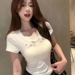 Apparel White Black Coquette Lace Bow Women's Top 30 Apparel White Black Coquette Lace Bow Women's Top -Kawaii Store kawaiies plushies plush softtoy white black coquette lace bow womens top apparel 104888