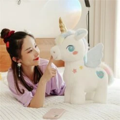 White Dreamy Unicorn Pony Plushie -Kawaii Store kawaiies plushies plush softtoy white dreamy unicorn pony plushie soft toy 482510