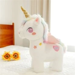 White Dreamy Unicorn Pony Plushie -Kawaii Store kawaiies plushies plush softtoy white dreamy unicorn pony plushie soft toy pink 14in 35cm 888076