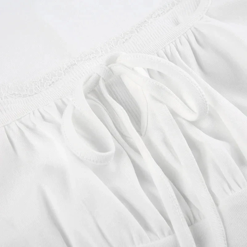 Apparel White Harajuku Laced Women's Long Sleeve Top 12 Apparel White Harajuku Laced Women's Long Sleeve Top - Image 10