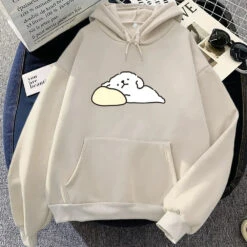 Apparel White Mochi Luckie The Dog Unisex Hoodie -Kawaii Store kawaiies plushies plush softtoy white mochi luckie the dog unisex hoodie apparel cream xxxl 519857