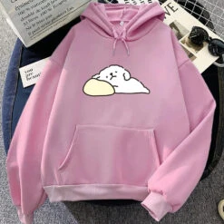 Apparel White Mochi Luckie The Dog Unisex Hoodie -Kawaii Store kawaiies plushies plush softtoy white mochi luckie the dog unisex hoodie apparel pink xxxl 902455