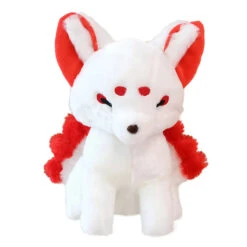 White Nine-Tailed Fox Plushies -Kawaii Store kawaiies plushies plush softtoy white nine tailed fox plushies soft toy 266086