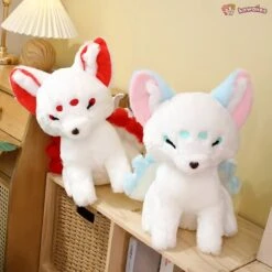 White Nine-Tailed Fox Plushies -Kawaii Store kawaiies plushies plush softtoy white nine tailed fox plushies soft toy 450917