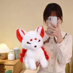 White Nine-Tailed Fox Plushies -Kawaii Store kawaiies plushies plush softtoy white nine tailed fox plushies soft toy 581796