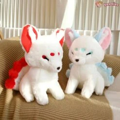 White Nine-Tailed Fox Plushies -Kawaii Store kawaiies plushies plush softtoy white nine tailed fox plushies soft toy 721719