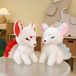 White Nine-Tailed Fox Plushies -Kawaii Store kawaiies plushies plush softtoy white nine tailed fox plushies soft toy 922283