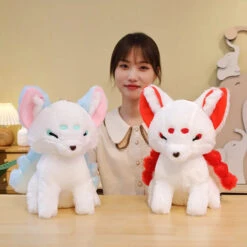 White Nine-Tailed Fox Plushies -Kawaii Store kawaiies plushies plush softtoy white nine tailed fox plushies soft toy 934774