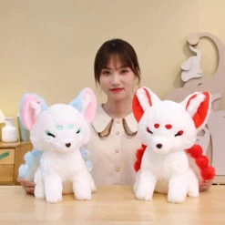 White Nine-Tailed Fox Plushies -Kawaii Store kawaiies plushies plush softtoy white nine tailed fox plushies soft toy 973174