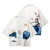 Apparel White Sakura Lake Japanese Women Kimono Robe Cardigan