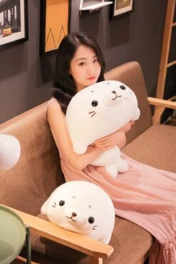 White Seal Plushies -Kawaii Store kawaiies plushies plush softtoy white seal plushies soft toy 237752