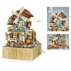Windmill Country House Music Box Nano Building Blocks -Kawaii Store kawaiies plushies plush softtoy windmill country house music box nano building blocks new build it 390012
