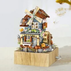 Windmill Country House Music Box Nano Building Blocks -Kawaii Store kawaiies plushies plush softtoy windmill country house music box nano building blocks new build it 586233