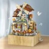 Windmill Country House Music Box Nano Building Blocks -Kawaii Store kawaiies plushies plush softtoy windmill country house music box nano building blocks new build it without box 278052