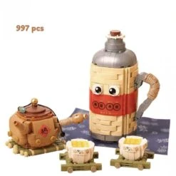 Wonders Of Asia Teatime Nano Building Set -Kawaii Store kawaiies plushies plush softtoy wonders of asia teatime nano building set new build it flask teapot 185327