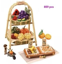 Wonders Of Asia Teatime Nano Building Set -Kawaii Store kawaiies plushies plush softtoy wonders of asia teatime nano building set new build it fruit platter 932088