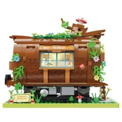 Wooden Train Carriage Home Building Blocks -Kawaii Store kawaiies plushies plush softtoy wooden train carriage home building blocks build it 615343