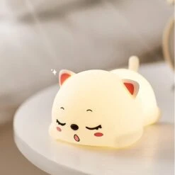Yawning Cat LED Night Light