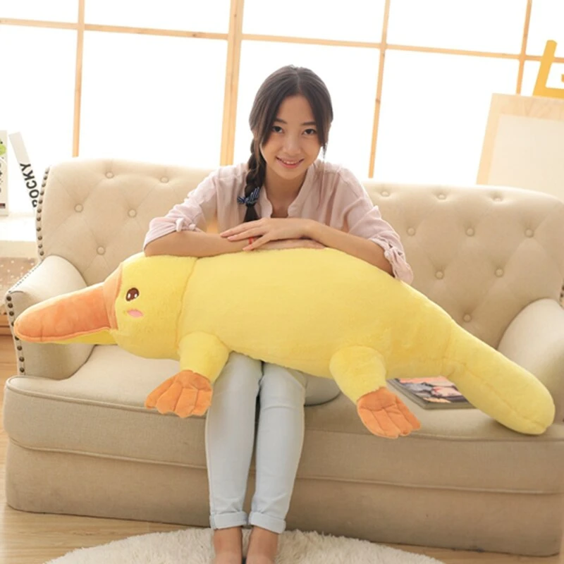 Yellow Kawaii Long Snuggly Platypus Plushie 11 Yellow Kawaii Long Snuggly Platypus Plushie - Image 9
