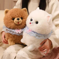 Yumi And Koji The Pomeranian Dog Plushies -Kawaii Store kawaiies plushies plush softtoy yumi and koji the pomeranian dog plushies soft toy 184423
