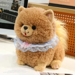 Yumi And Koji The Pomeranian Dog Plushies -Kawaii Store kawaiies plushies plush softtoy yumi and koji the pomeranian dog plushies soft toy brown koji 25cm 925112