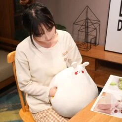 Zuki The White Bunny Plushie With Mini Face -Kawaii Store kawaiies plushies plush softtoy zuki the white bunny plushie with mini face new soft toy 831528